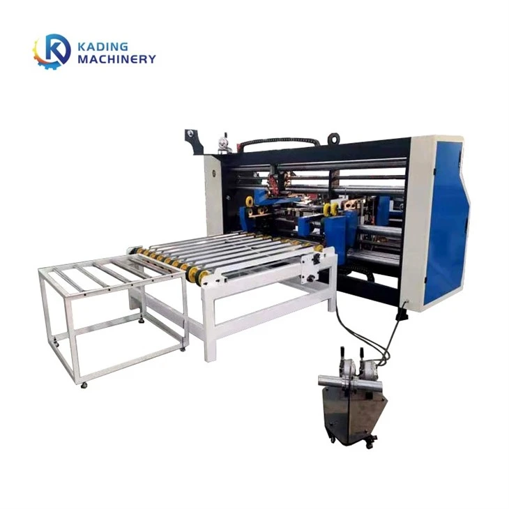 Semi-automatic box stapling machine