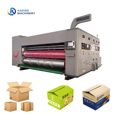 پانی پر مبنی پرنٹنگ سیاہی کے ساتھ پی ایل سی کنٹرول سسٹم پرنٹر سلاٹر ڈائی کٹر مشین